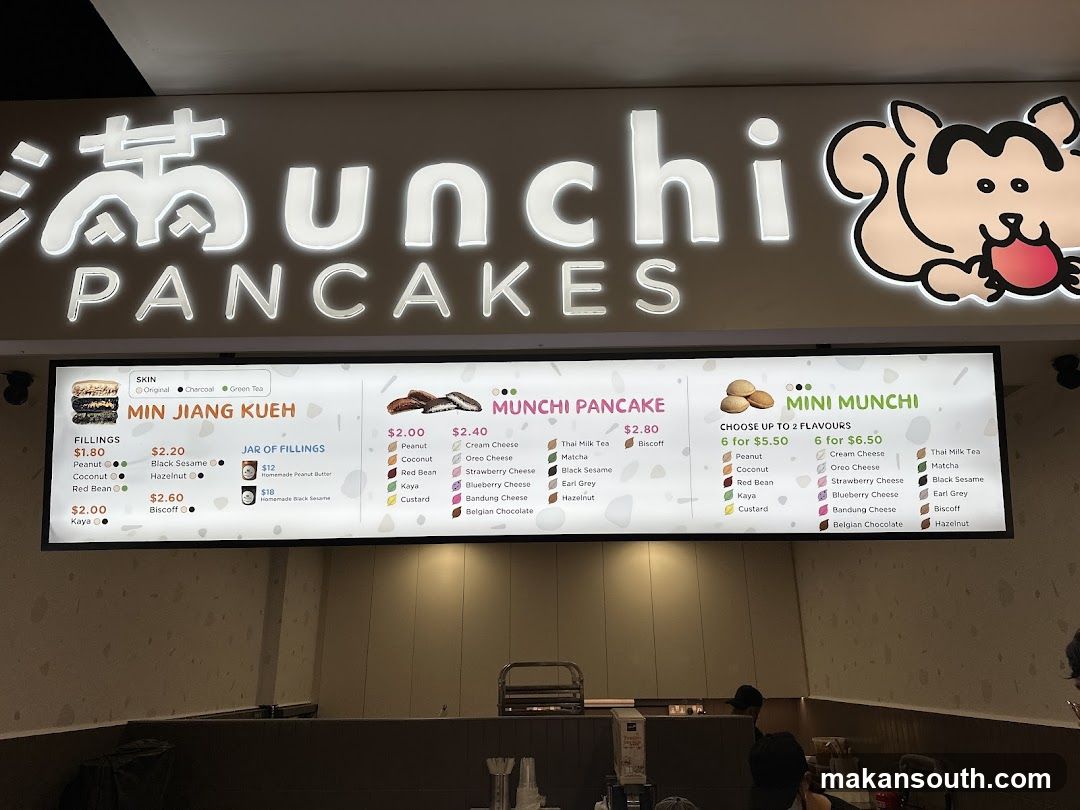 Munchi Pancakes Menu