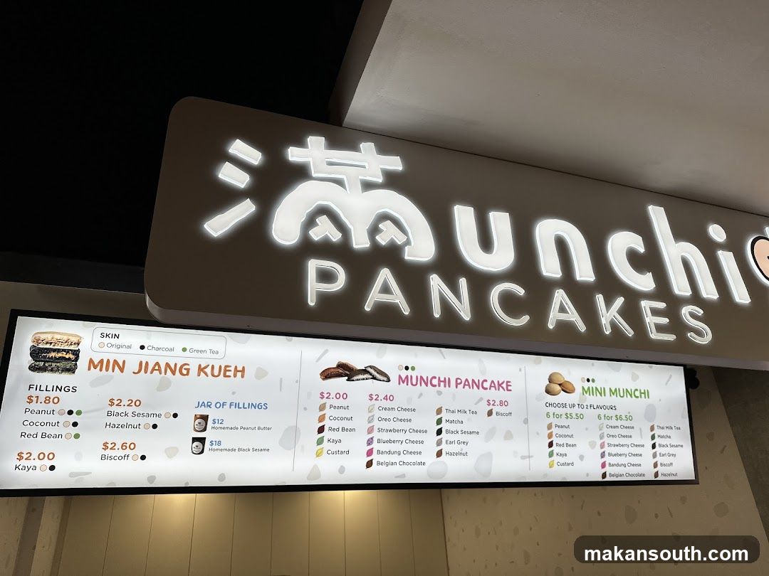 Munchi Pancakes Menu