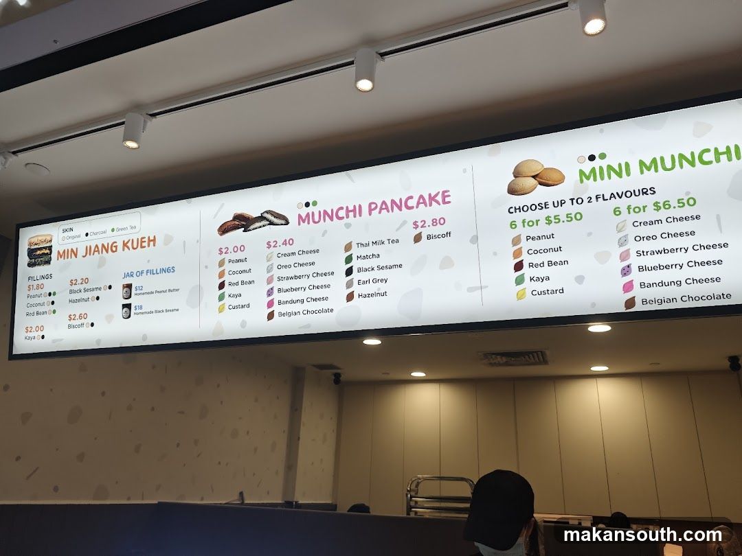 Munchi Pancake Menu