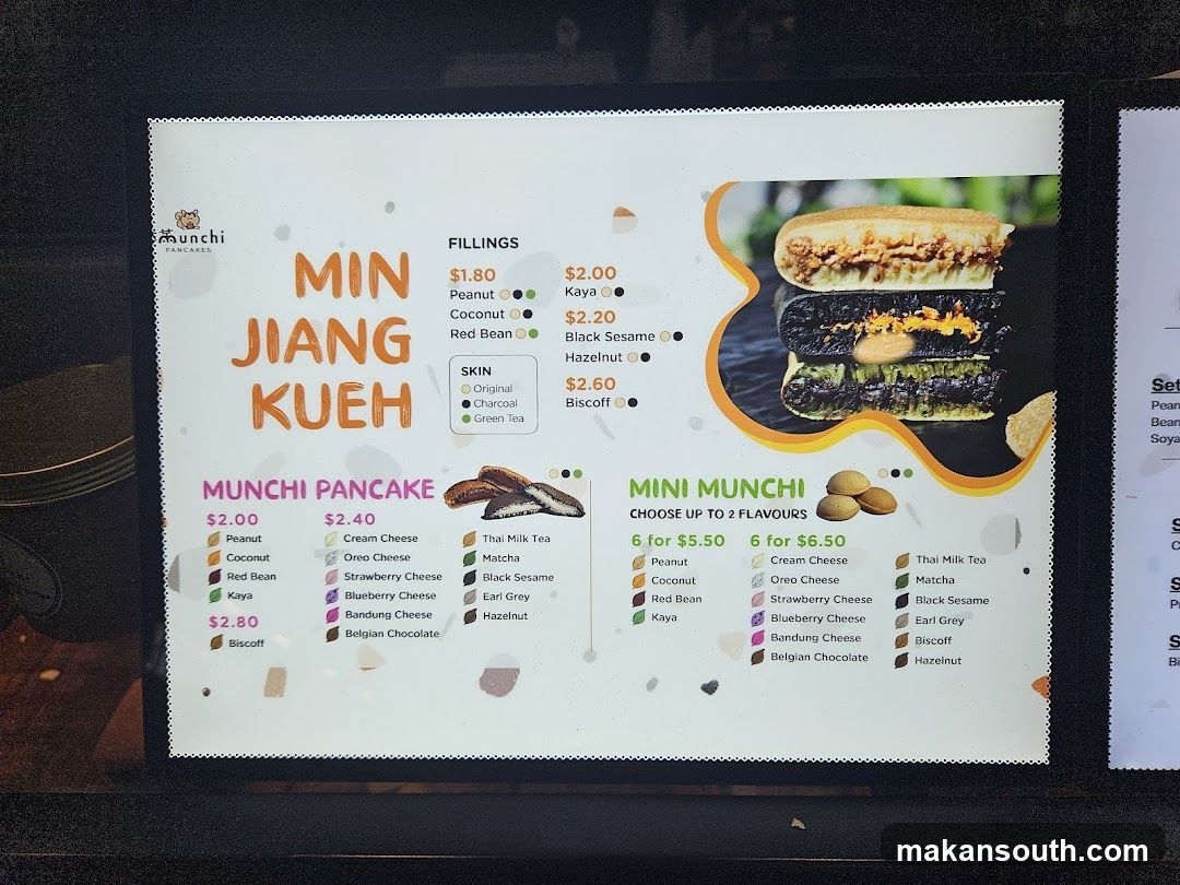 Munchi Pancakes Menu