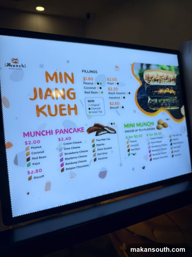 Munchi Pancakes Menu