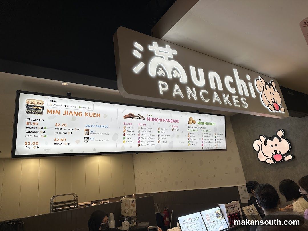 Munchi Pancakes Menu