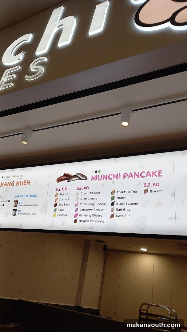 Munchi Pancake Menu