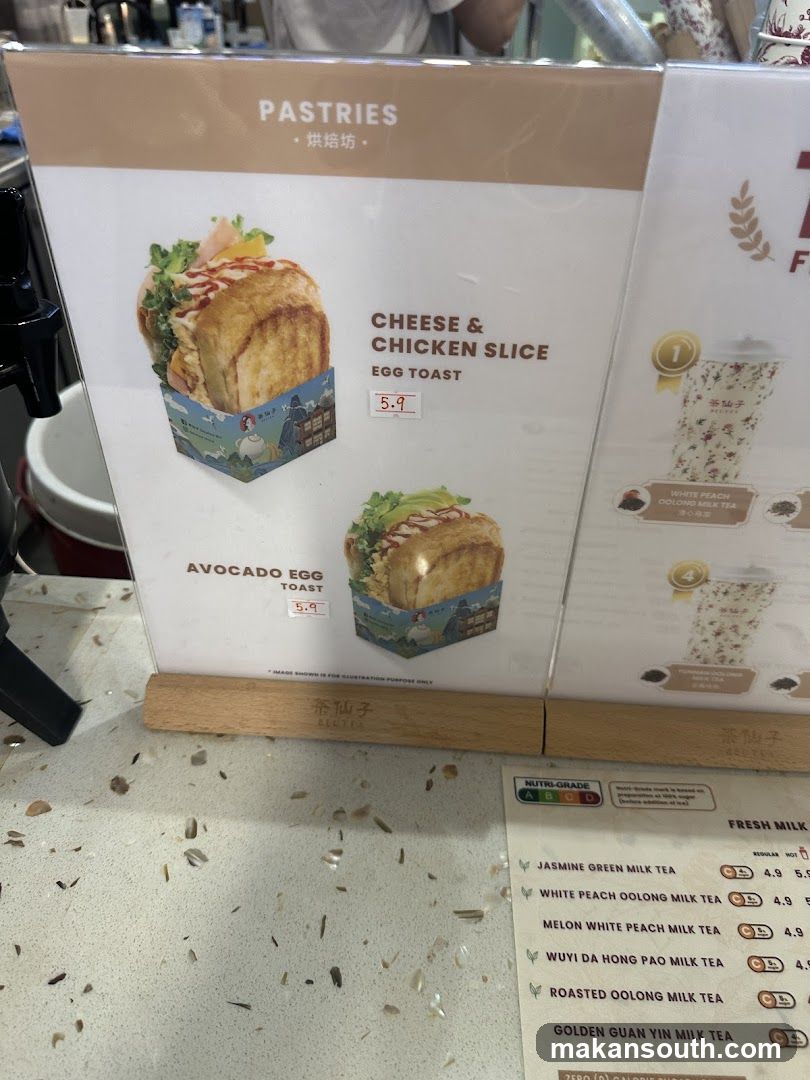 Pastries and Milk Tea Menu