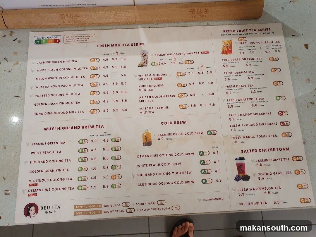 BEUTEA Menu