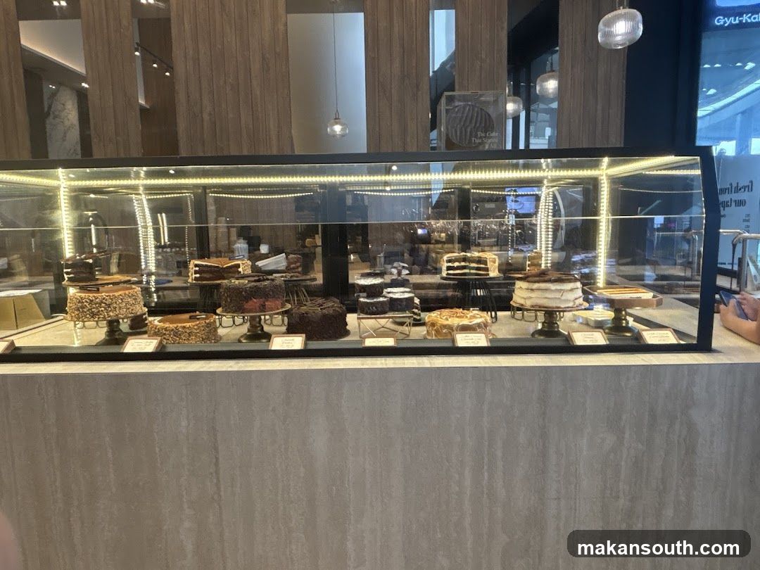 Display Case with Cakes