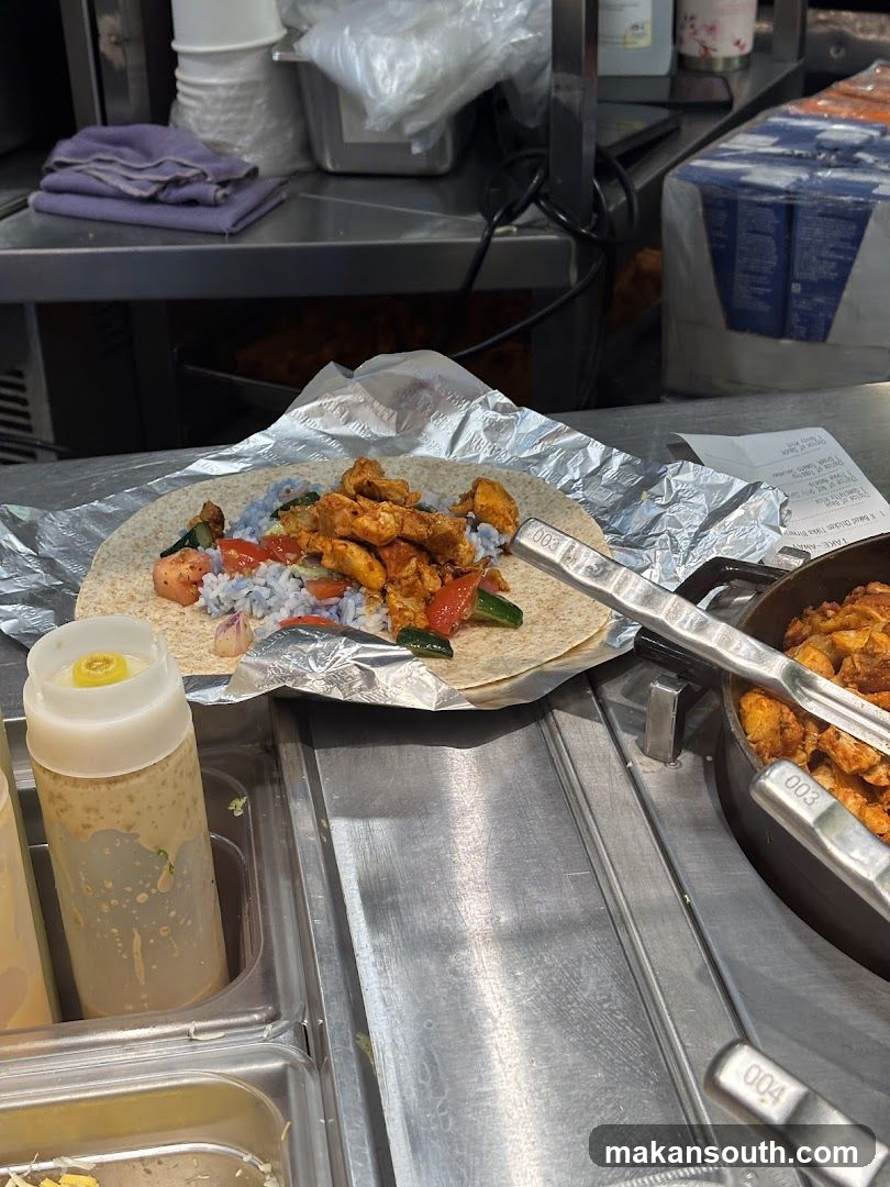 Chicken Burrito Preparation