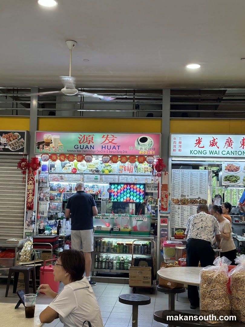 Food Stall with Drinks and Noodles
