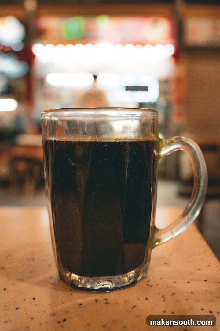 Dark Beverage in a Glass Mug