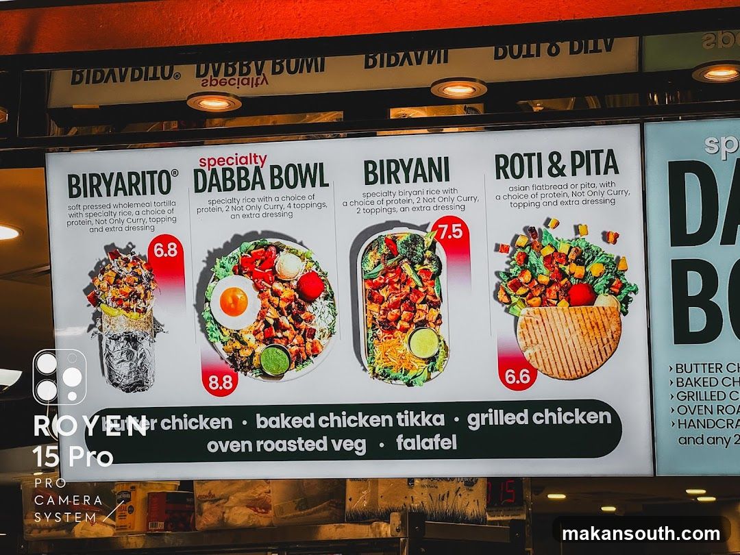 Biryarito, Dabba Bowl, Biryani, Roti & Pita Menu
