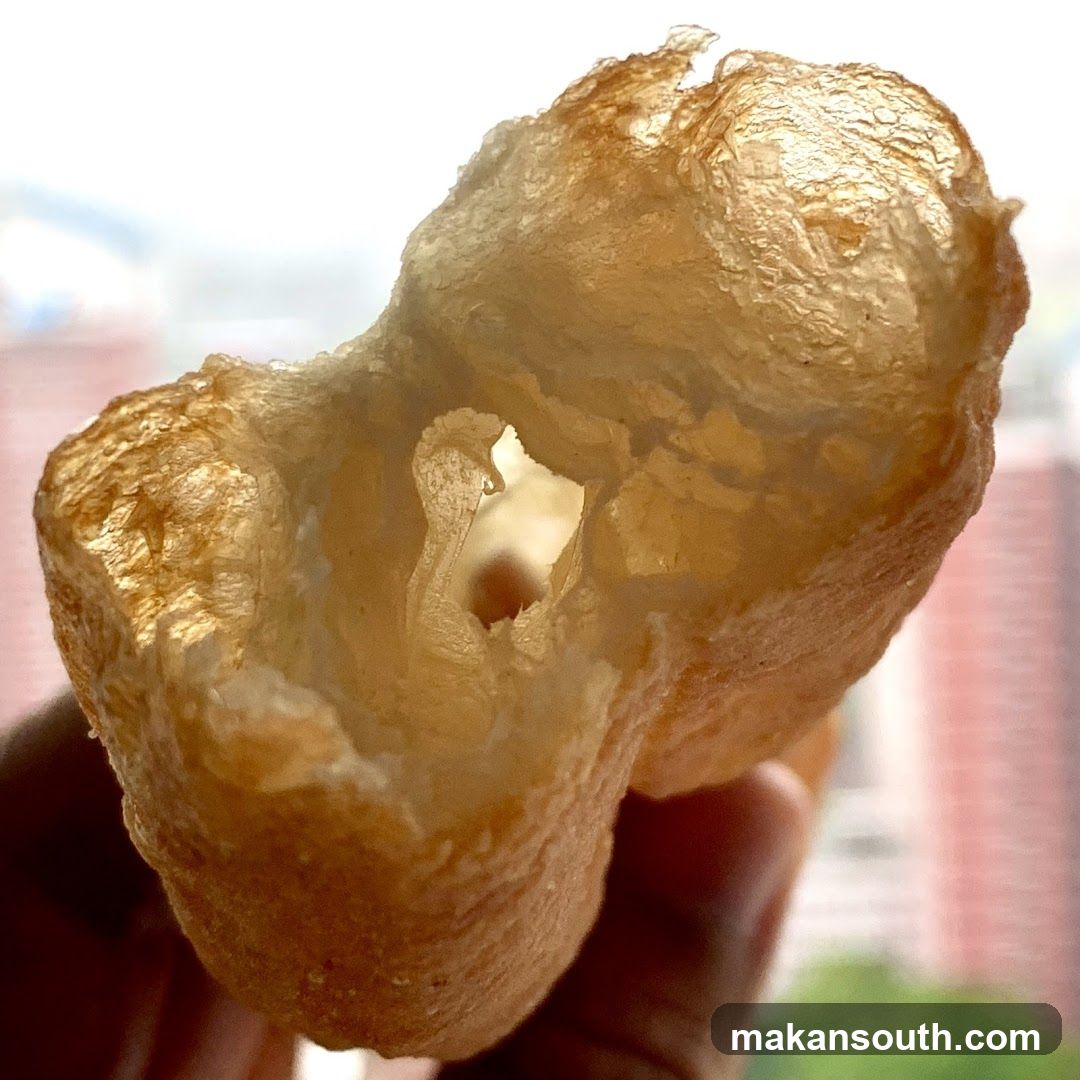 Close-up of a fried dough pastry