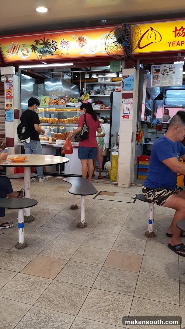 Food stall with customers