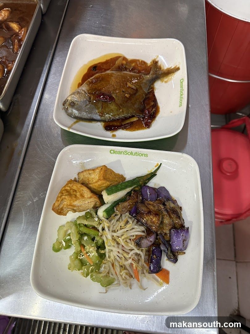 Two plates of food