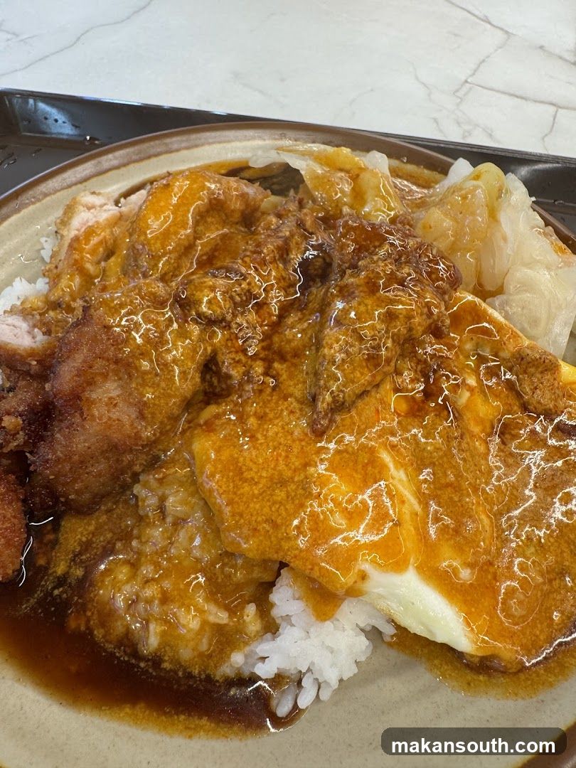 Curry Rice with Fried Chicken and Egg