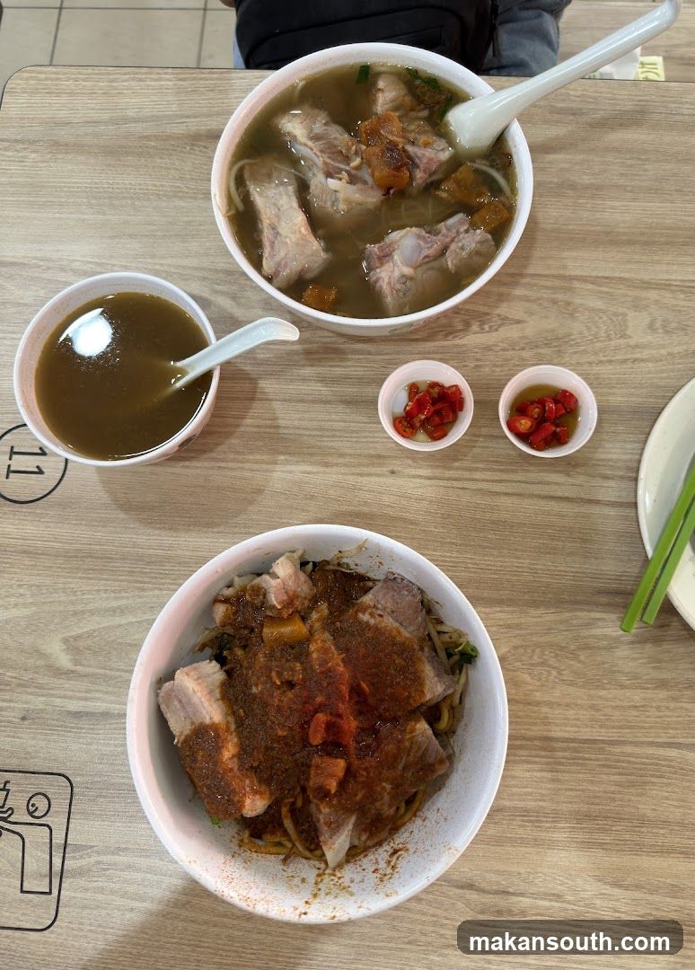 Pork Rib Soup and Noodles