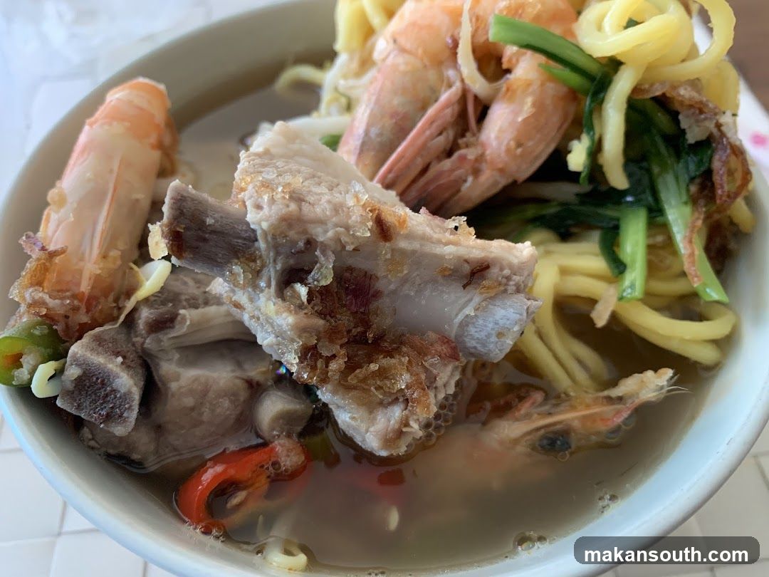 Pork Rib and Shrimp Noodle Soup