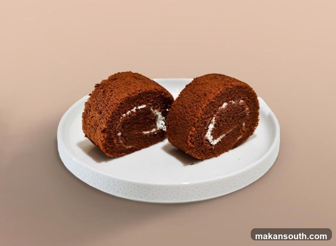 Chocolate Swiss Roll Slices