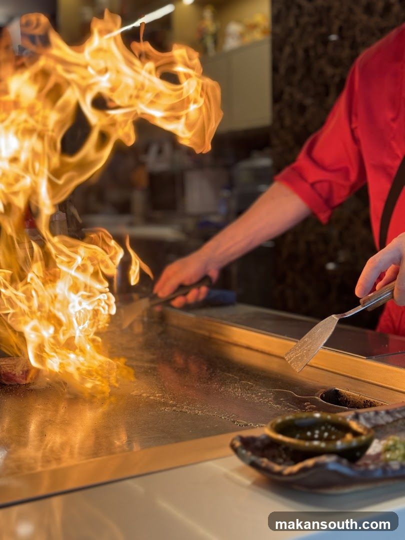 Teppanyaki Chef Cooking