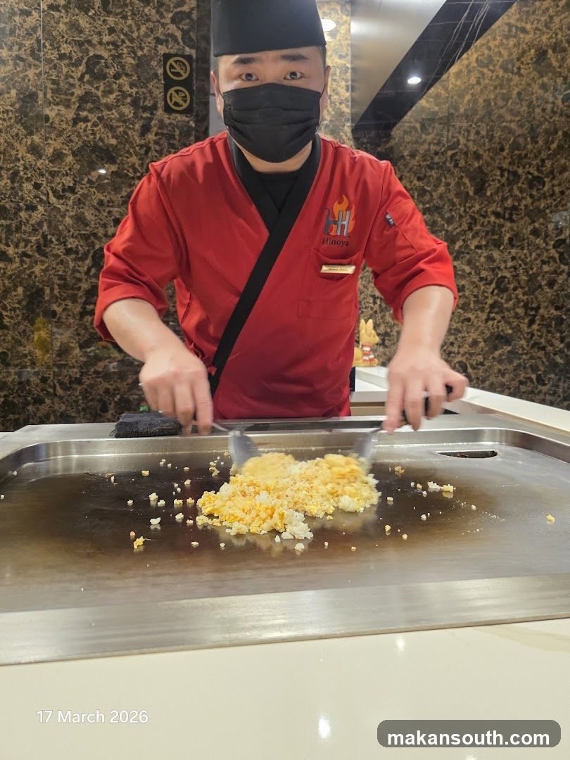 Chef cooking fried rice
