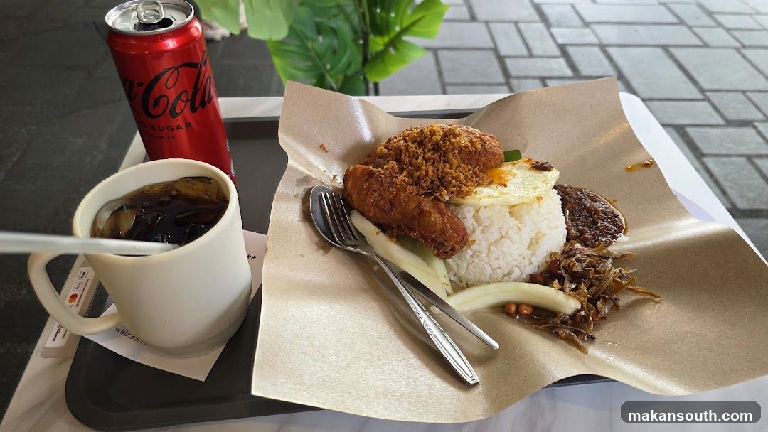 Nasi Lemak with Coca-Cola