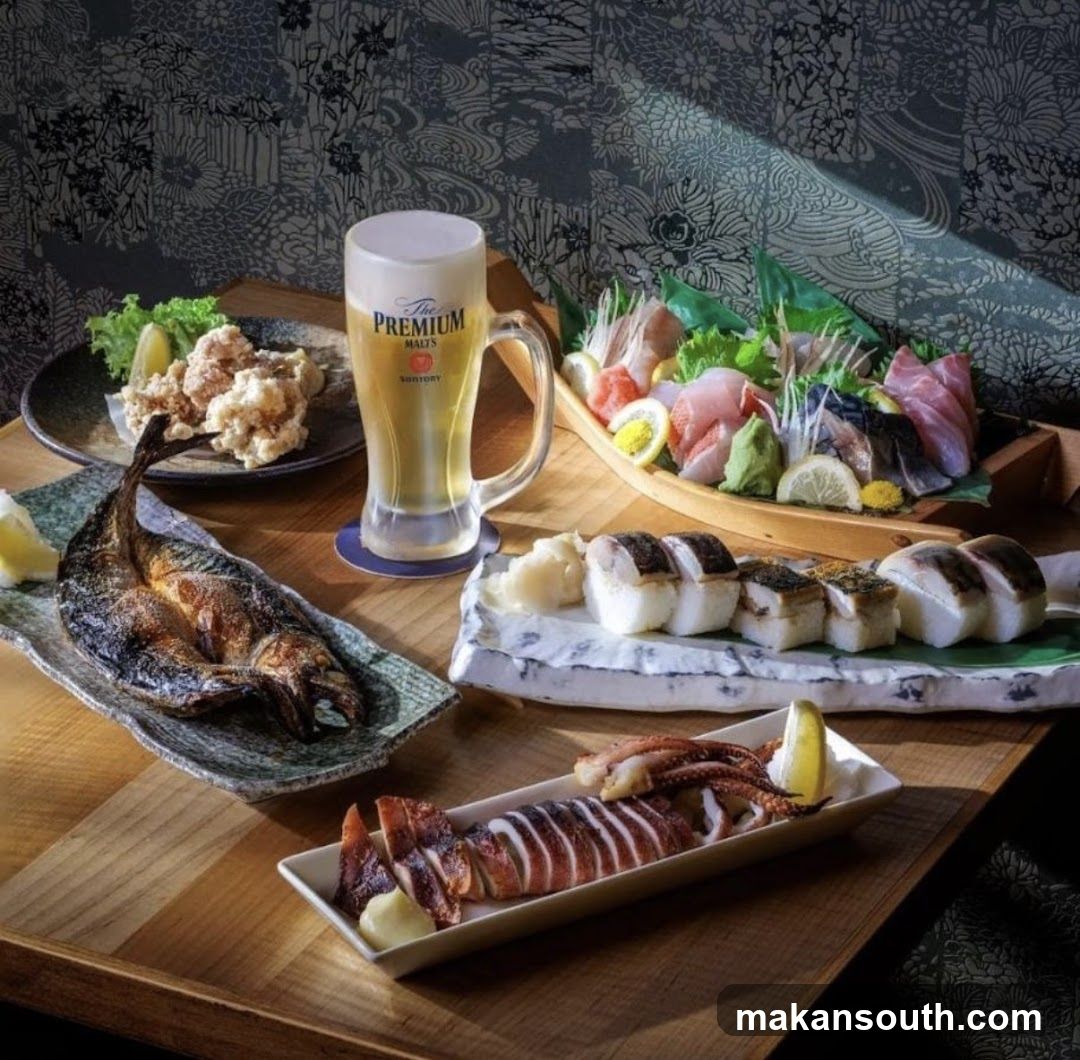 Japanese Food Platter with Beer