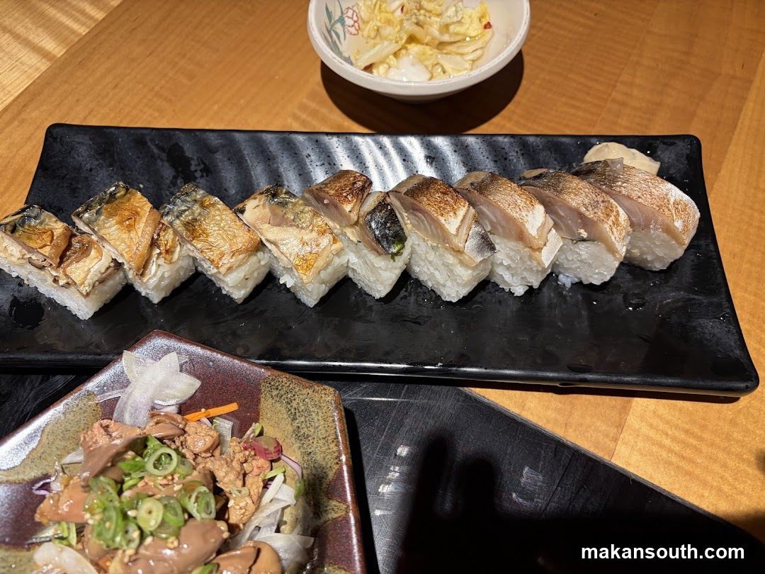 Mackerel Sushi and Appetizer