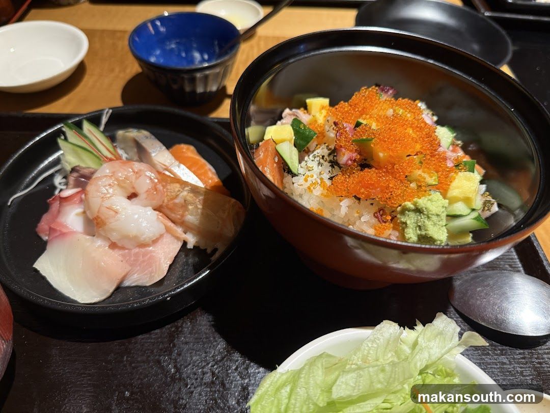 Chirashi Bowl and Sashimi