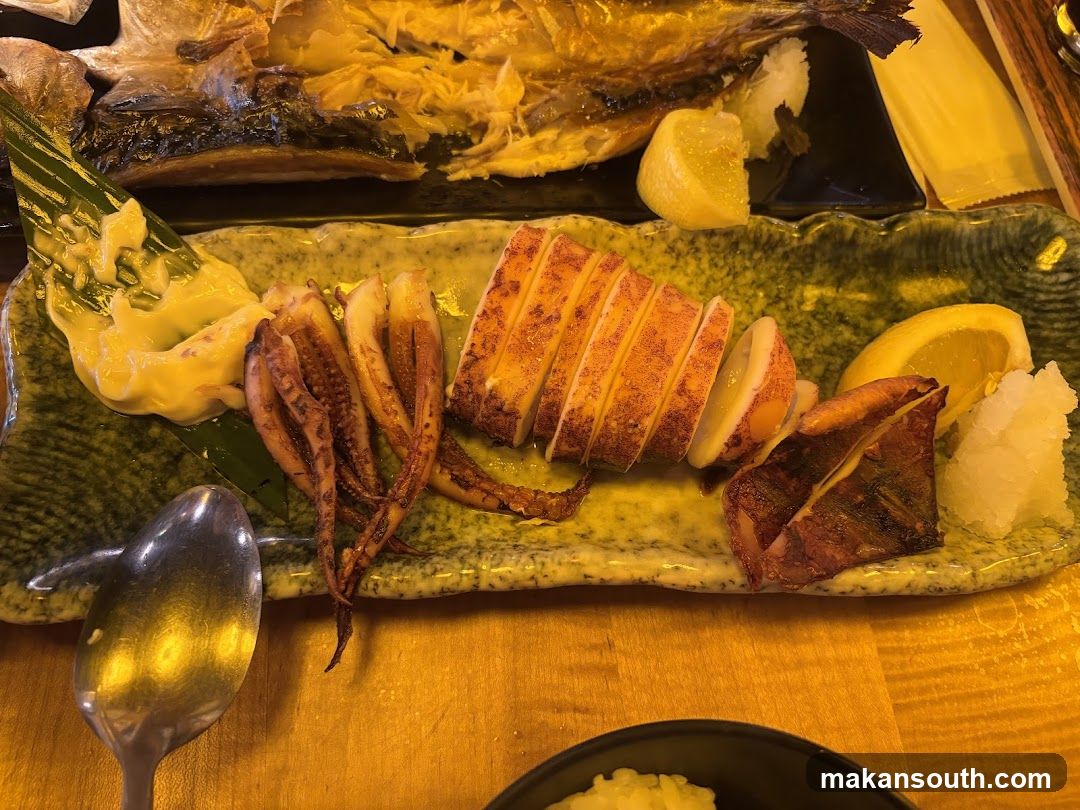 Grilled Squid and Fish