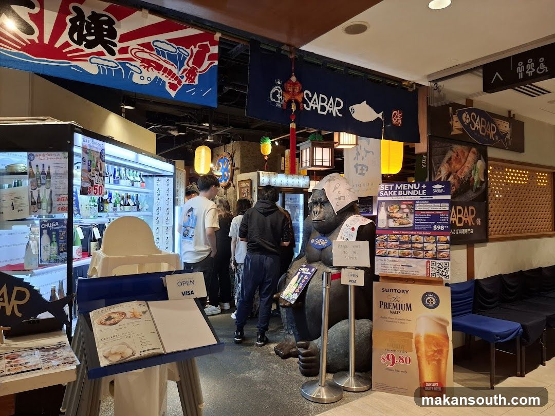 Restaurant Interior with Gorilla Statue