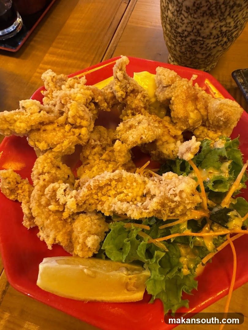 Fried Chicken with Salad