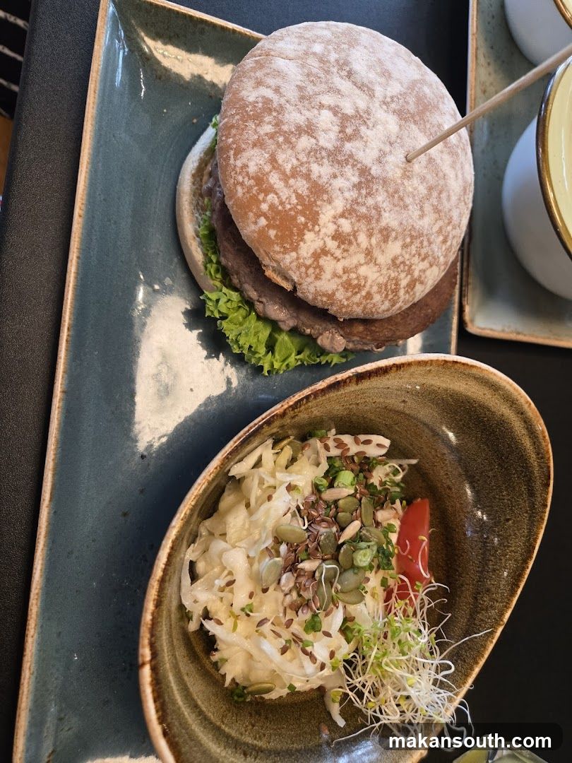 Burger and Salad