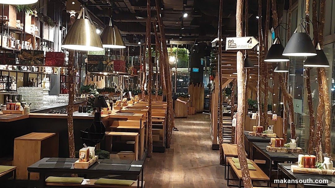 Restaurant Interior with Rustic Decor