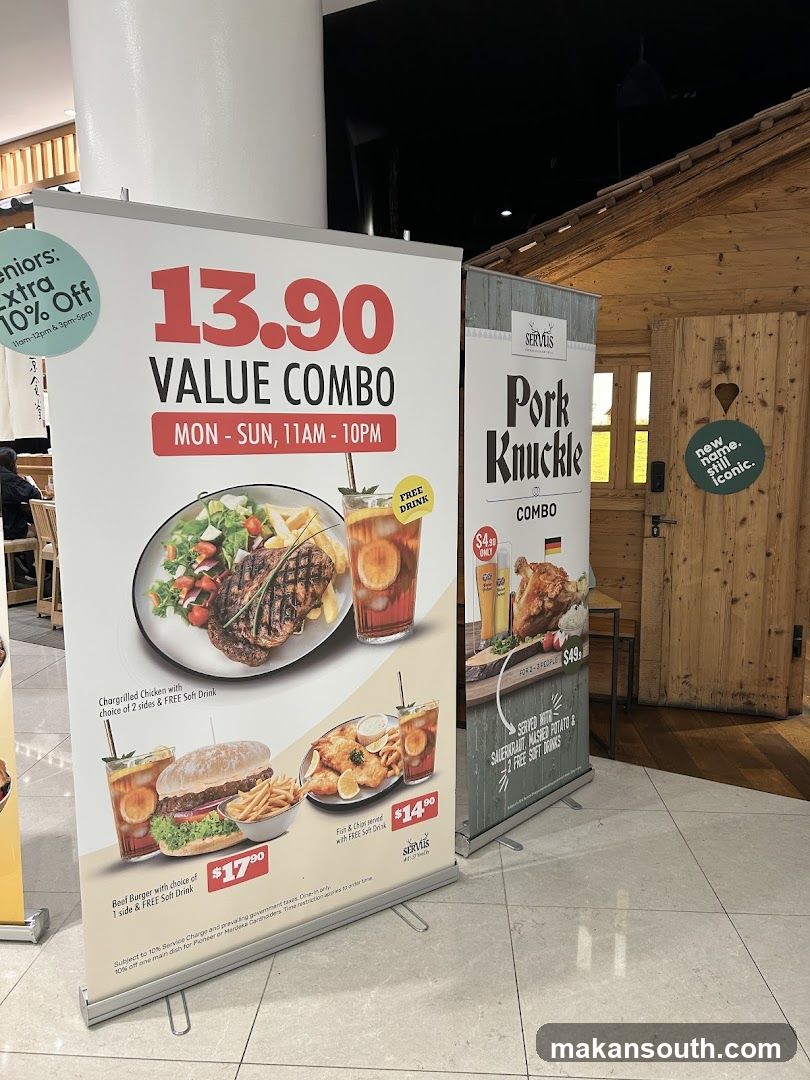 Value Combo and Pork Knuckle Combo Advertisements