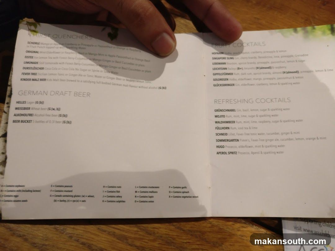 Drinks Menu
