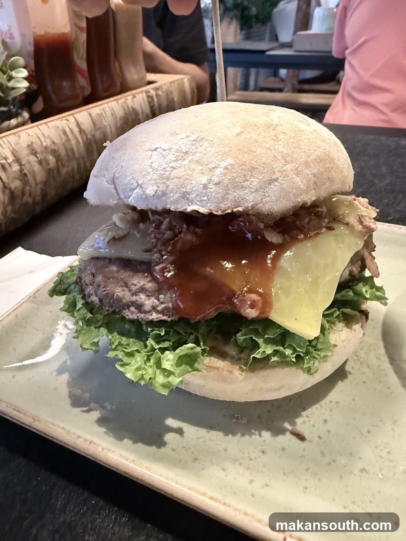 Burger on a plate