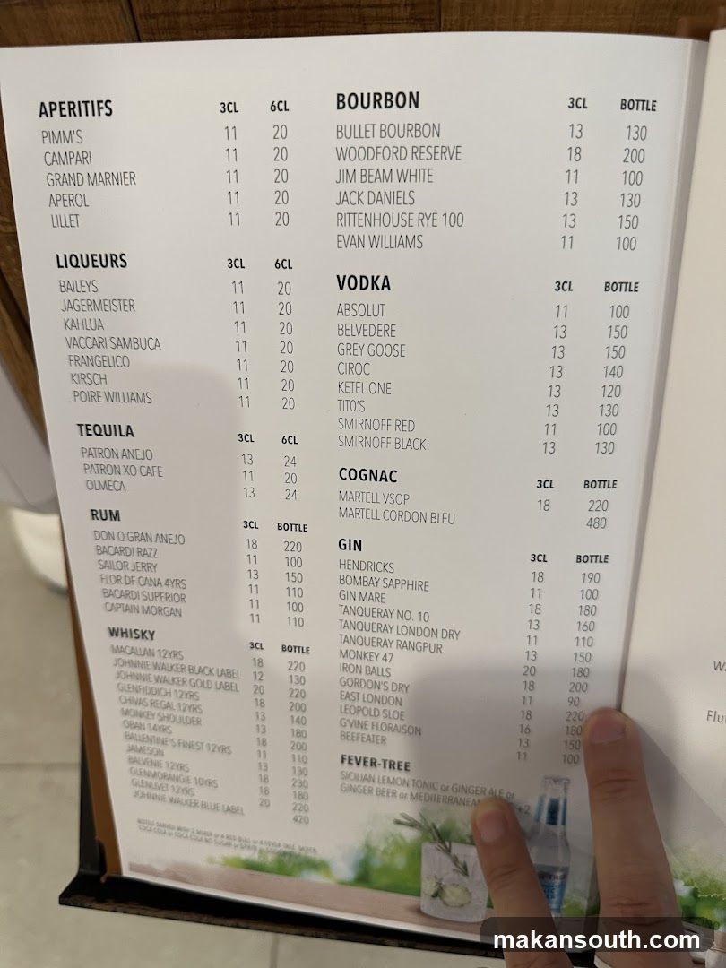Drinks Menu