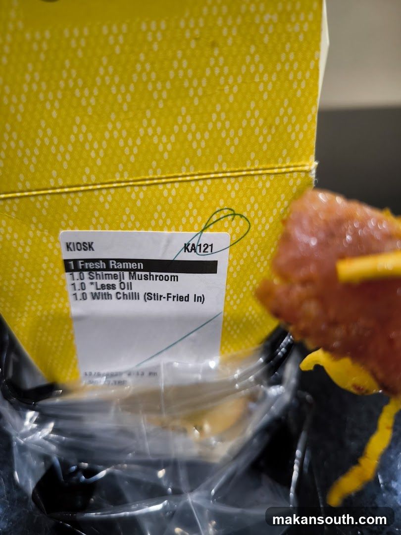 Food Order Label
