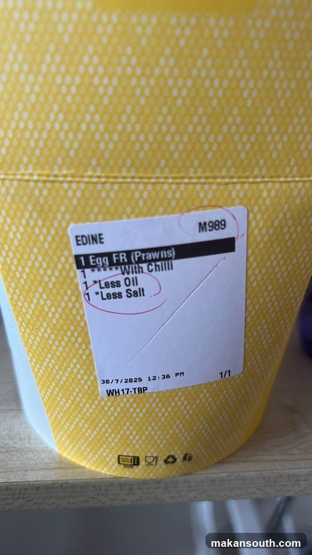 Food Order Label