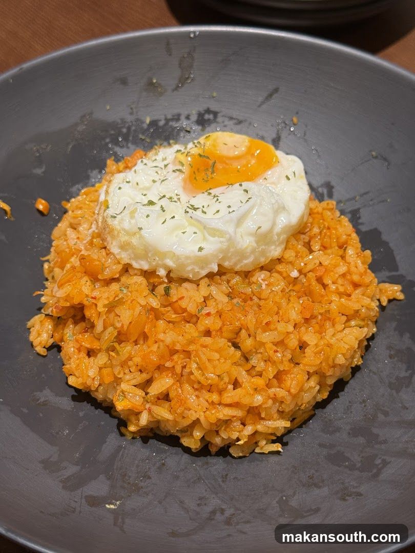 Kimchi Fried Rice with Fried Egg