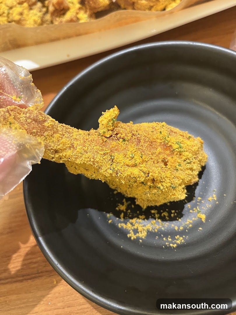 Fried Chicken Drumstick with Cheese Powder