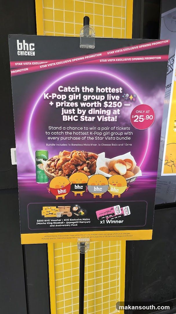 BHC Chicken Star Vista Exclusive Opening Promotion