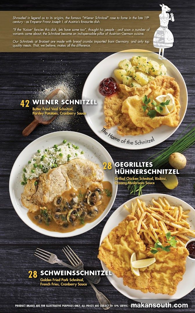 Schnitzel Menu