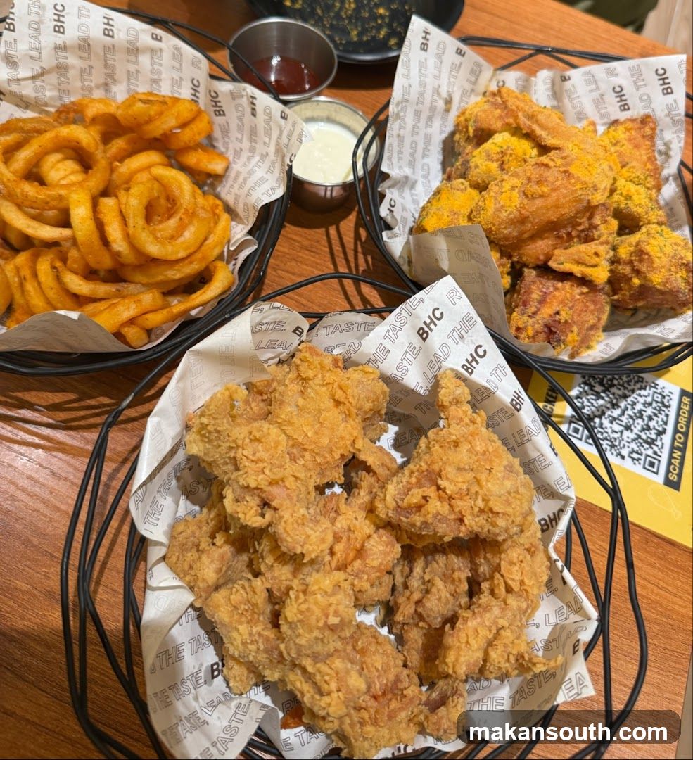 Fried Chicken and Curly Fries