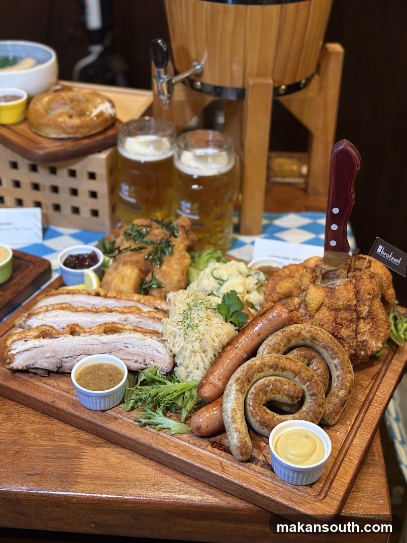 German Platter with Beer