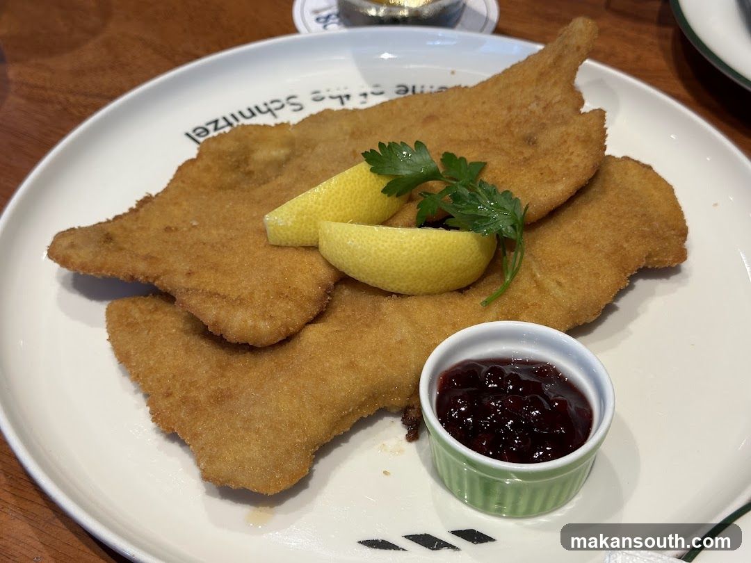 Schnitzel with Lemon and Lingonberry Sauce
