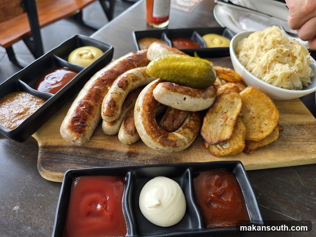 Sausage Platter with Sauerkraut and Potatoes