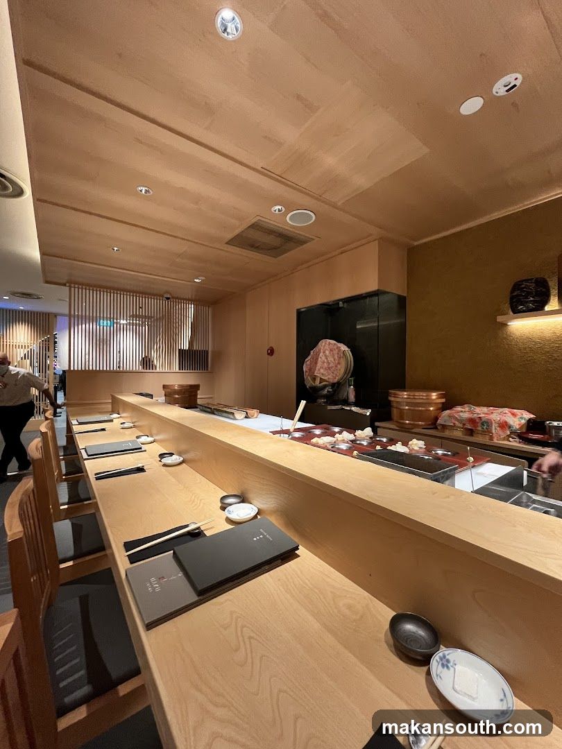 Restaurant Interior with Counter Seating