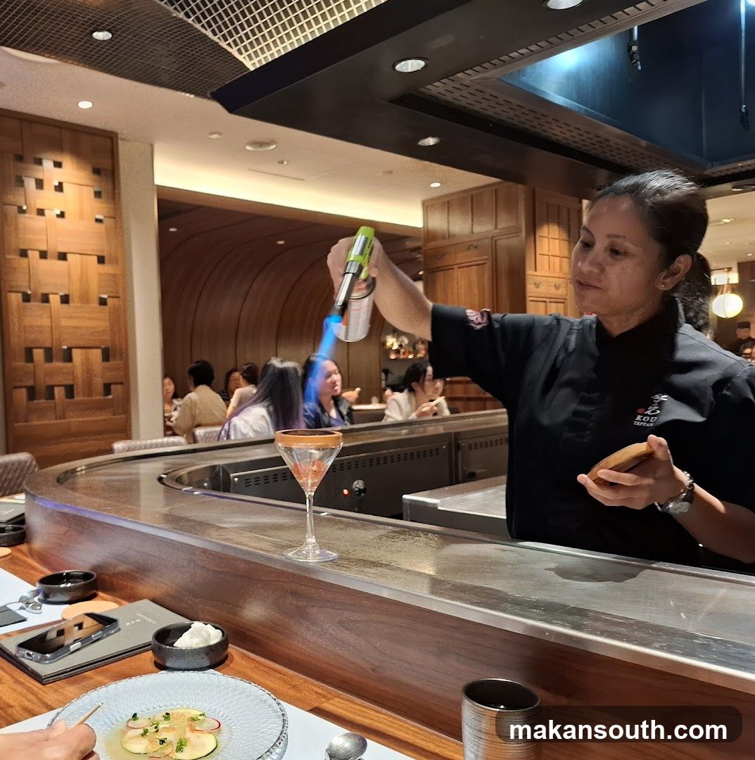 Chef Torching a Cocktail