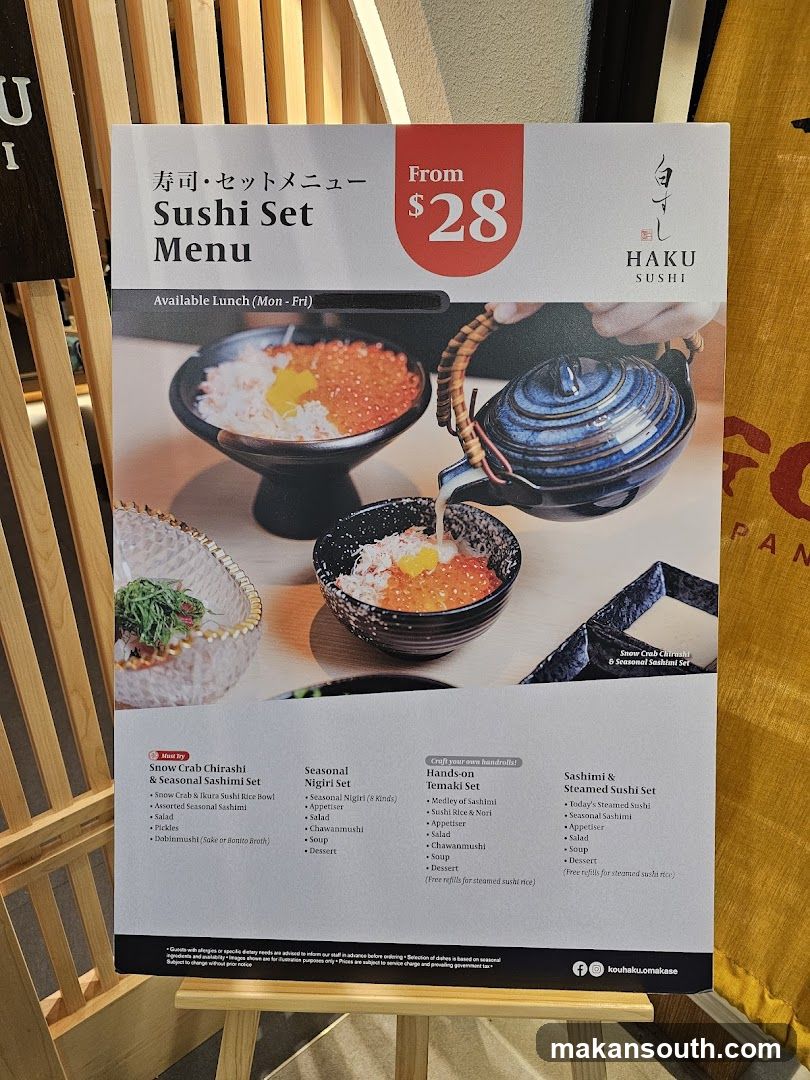 Sushi Set Menu