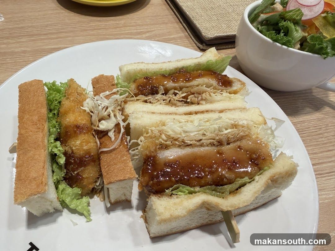 Katsu Sandwich and Salad